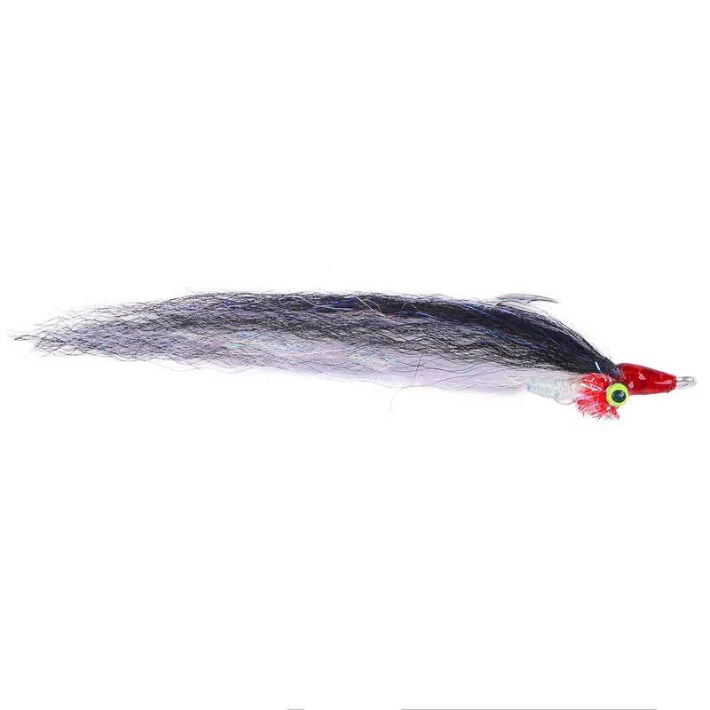 Fishient H2O Salzwasserfliege - Mega Deep Minnow black white-